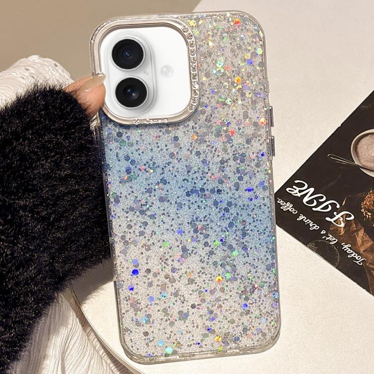 

For iPhone 16 Starry Sky Gradient IMD Phone Case(Blue)