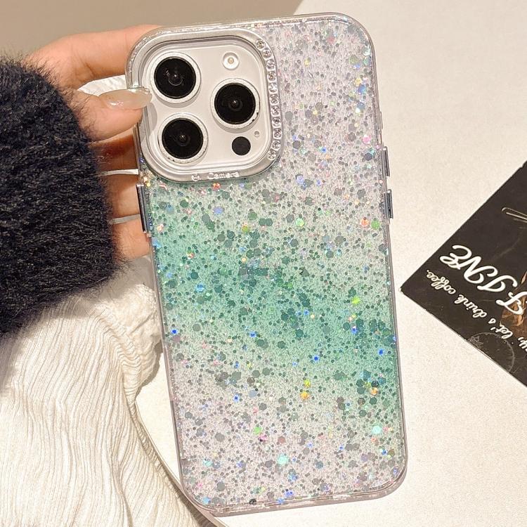 

For iPhone 15 Pro Starry Sky Gradient IMD Phone Case(Green)
