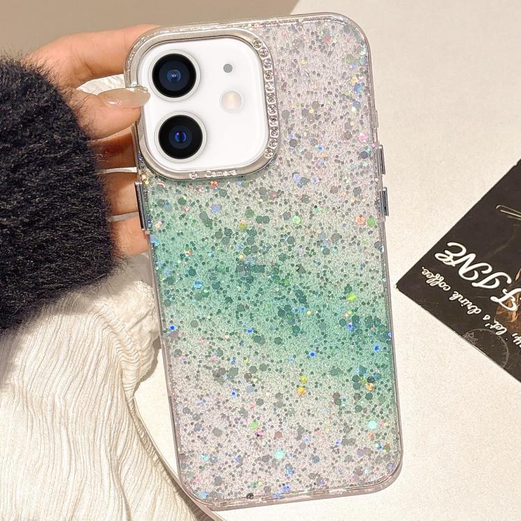 

For iPhone 12 Starry Sky Gradient IMD Phone Case(Green)