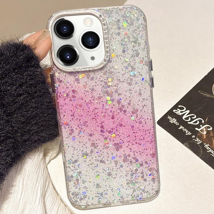 

For iPhone 12 Pro Max Starry Sky Gradient IMD Phone Case(Pink)