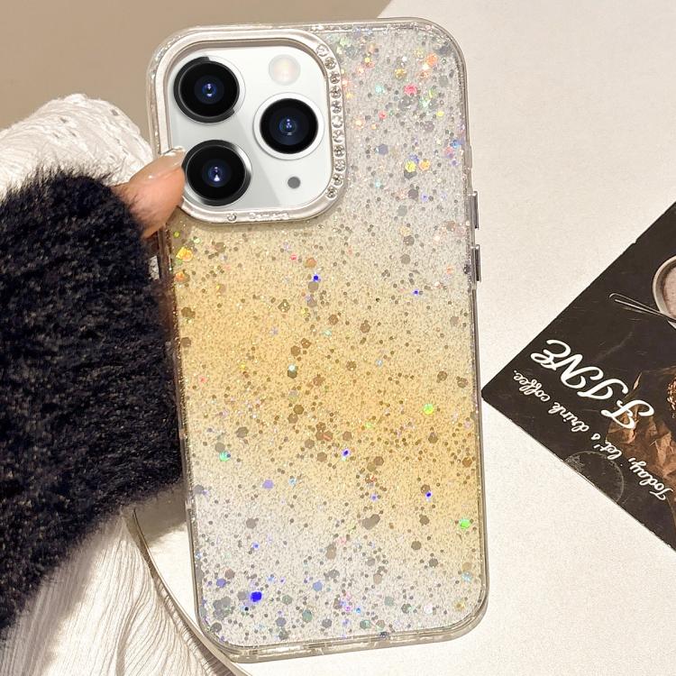 

For iPhone 12 Pro Starry Sky Gradient IMD Phone Case(Yellow)