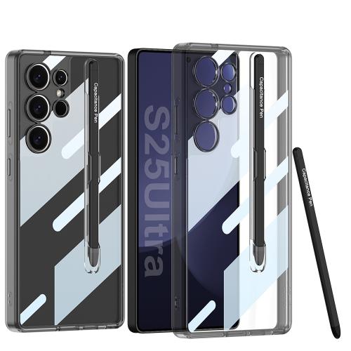 

For Samsung Galaxy S25 Ultra 5G GKK Space Series Shockproof Full Coverage Phone Case with Pen(Transparent Black)