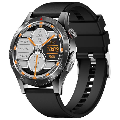 

H9 1.43 inch Silicone Strap ECG Smart Watch Supports Bluetooth Calls/Smart Voice Assistant(Black)