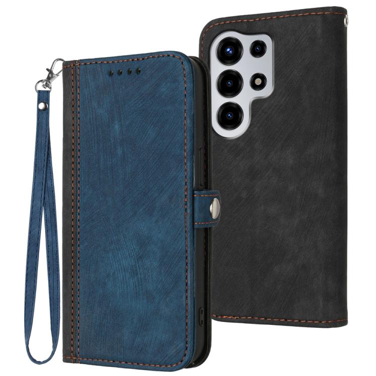 

For Itel Super 26 Ultra Side Buckle Double Fold Hand Strap Leather Phone Case(Royal Blue)