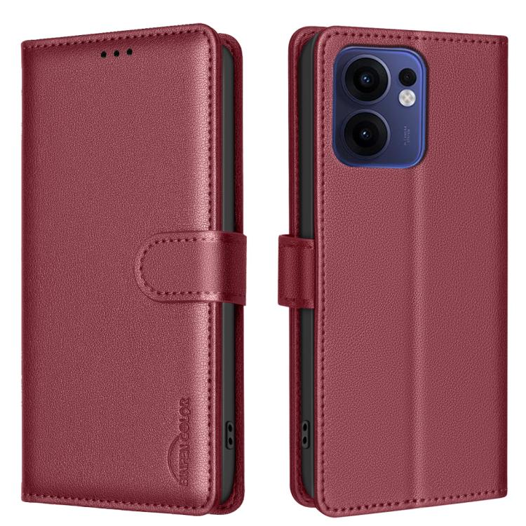

For OPPO Reno13 F 5G Litchi Texture RFID Anti-theft Leather Phone Case(Red)