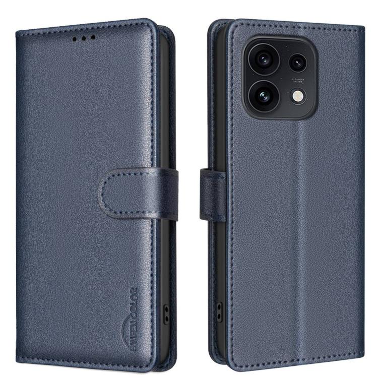 For OPPO Reno16/Reno16 Pro 5G Global Litchi Texture RFID Anti-theft Leather Phone Case(Blue)