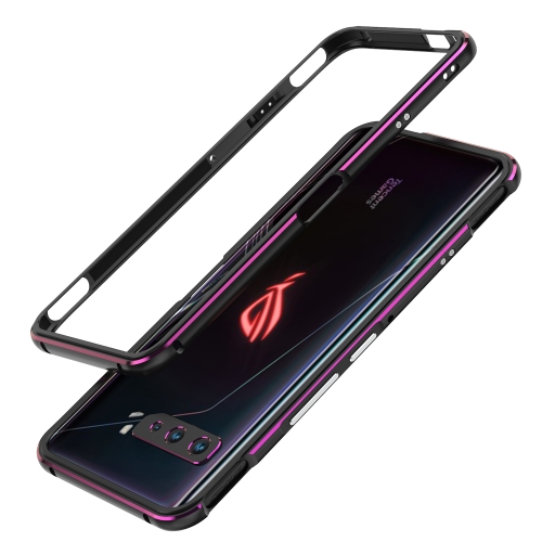 

For ASUS ROG Phone 3 ZS661KS Aluminum Alloy Shockproof Protective Bumper Frame(Black Purple)