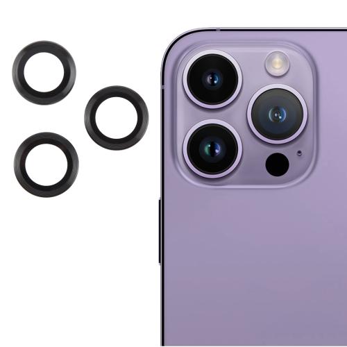 

For iPhone 16 Pro / 16 Pro Max Back Camera Cover 9H Tempered Glass Lens Film(Black)