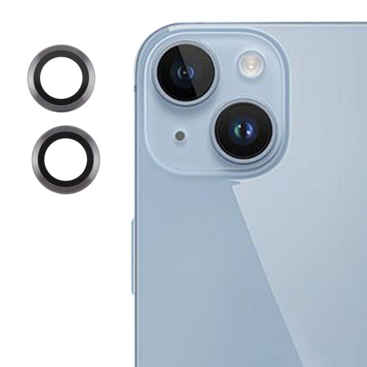 

For iPhone 15 Plus / 15 / 14 Plus / 14 Back Camera Cover 9H Tempered Glass Lens Film(Titanium)