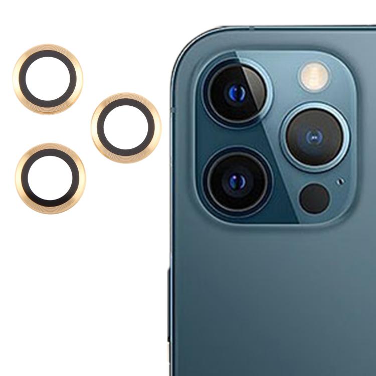 

For iPhone 12 Pro Max Back Camera Cover 9H Tempered Glass Lens Film(Gold)