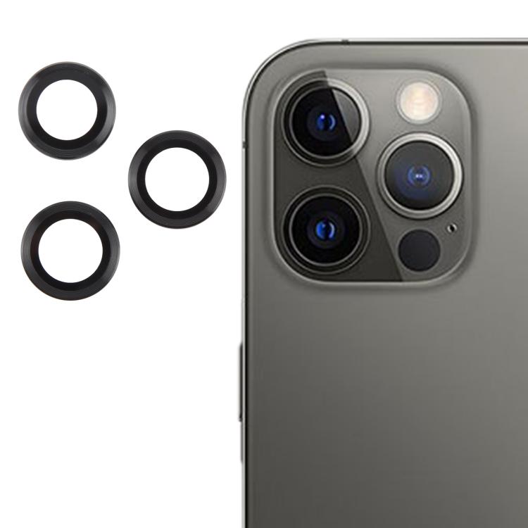 

For iPhone 12 Pro Back Camera Cover 9H Tempered Glass Lens Film(Black)