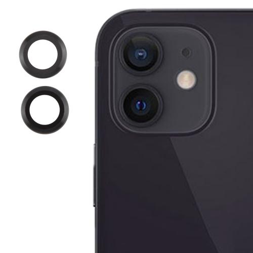 

For iPhone 12 Back Camera Cover 9H Tempered Glass Lens Film(Black)
