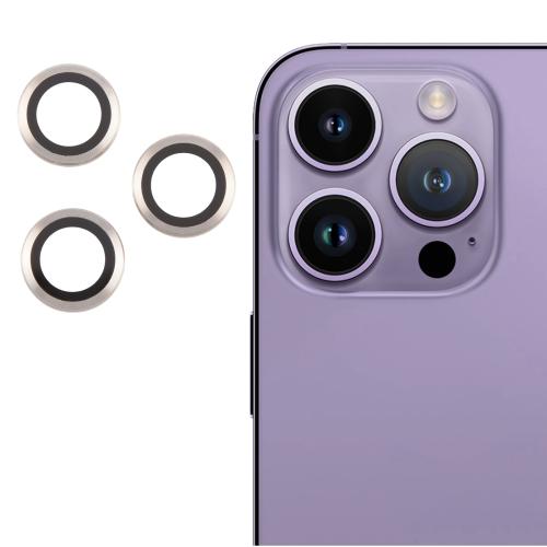 

For iPhone 14 Pro Max / 14 Pro Back Camera Cover 9H Tempered Glass Lens Film(Silver)
