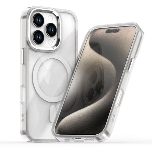 

For iPhone 16 Pro MagSafe Magnetic Clear Phone Case(White)
