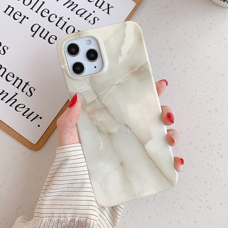

For iPhone 12 Pro Max Marble Pattern Soft TPU Protective Case(Topaz)
