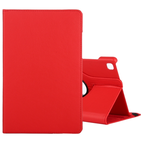 

For Samsung Galaxy Tab A7 T500 Litchi Texture Horizontal Flip 360 Degrees Rotation Leather Case with Holder(Red)
