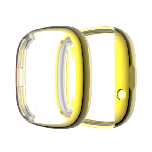 

For Fitbit Versa 3 / Versa Sense Plating Full Package TPU Protective Case(Golden)
