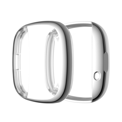 

For Fitbit Versa 3 / Versa Sense Plating Full Package TPU Protective Case(Silver)