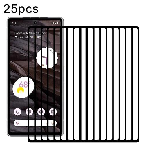 

For Google Pixel 7a 25pcs Silk Printing High Aluminum Full Screen Tempered Glass Film