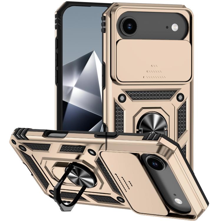 

For iPhone Air Sliding Camshield Holder Phone Case(Gold)