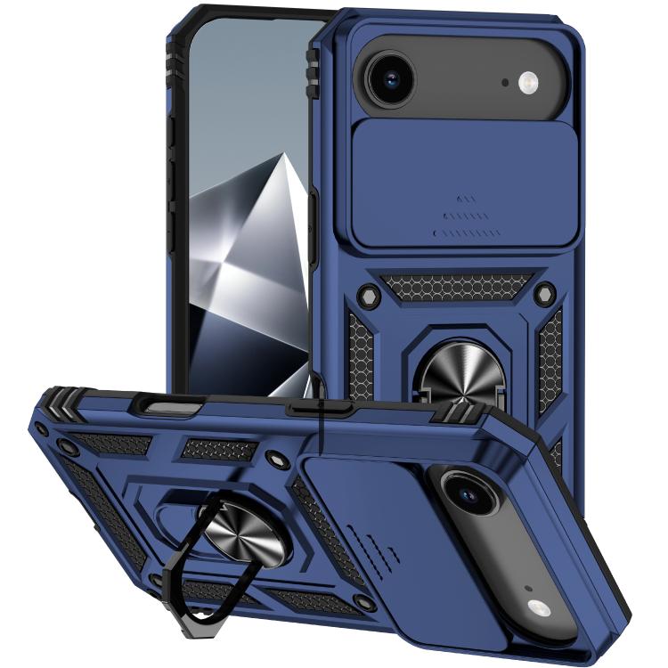 

For iPhone Air Sliding Camshield Holder Phone Case(Blue)