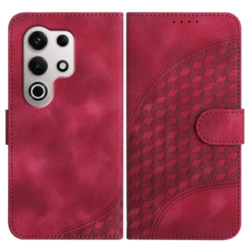 

For Itel S25 Ultra Elephant Head Embossed Phone Leather Case with Lanyard(Rose Red)