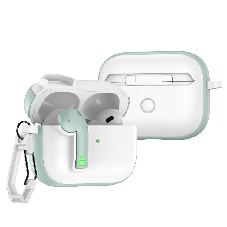 

For AirPods Pro 2 Colorful Lock Earphones Protective Case(Green)