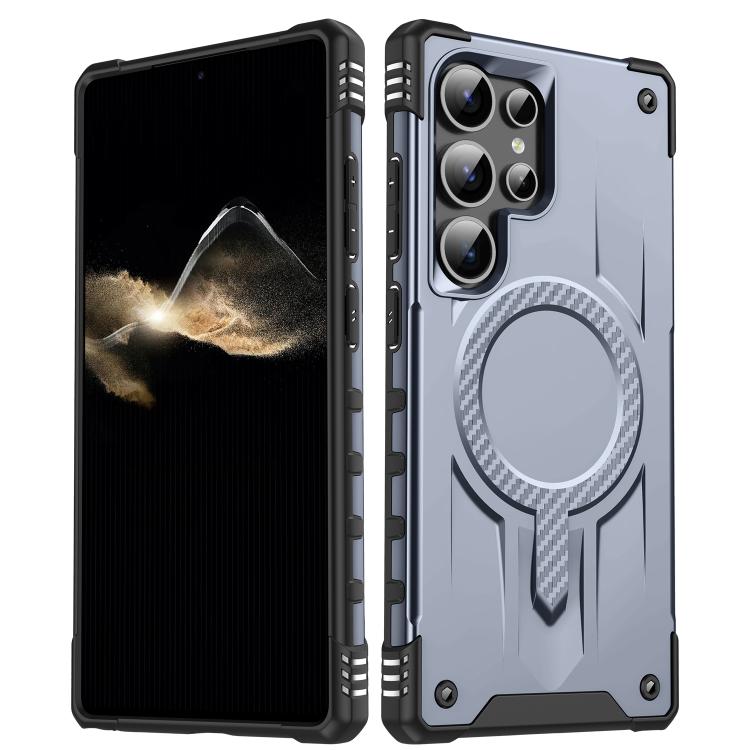 

For Samsung Galaxy S24 Ultra 5G Straship MagSafe TPU Hybrid PC Phone Case(Gray)