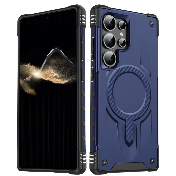 

For Samsung Galaxy S25 Ultra 5G Straship MagSafe TPU Hybrid PC Phone Case(Blue)