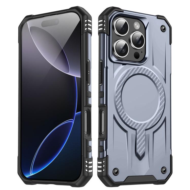 

For iPhone 16 Pro Max Straship MagSafe TPU Hybrid PC Phone Case(Gray)