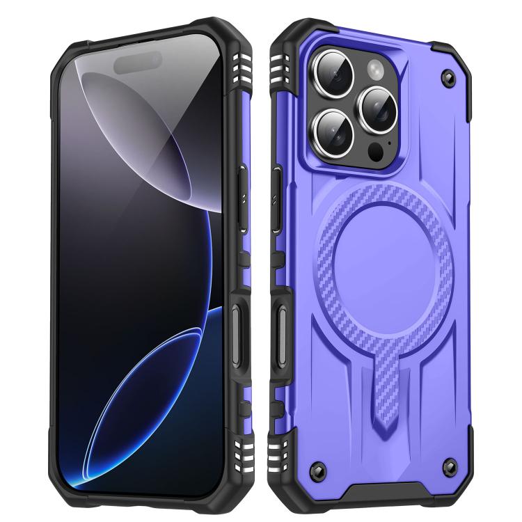 

For iPhone 16 Pro Max Straship MagSafe TPU Hybrid PC Phone Case(Purple)