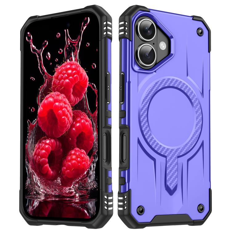 

For iPhone 16 Straship MagSafe TPU Hybrid PC Phone Case(Purple)
