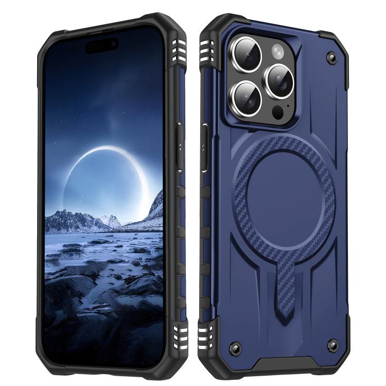 

For iPhone 15 Pro Max Straship MagSafe TPU Hybrid PC Phone Case(Blue)