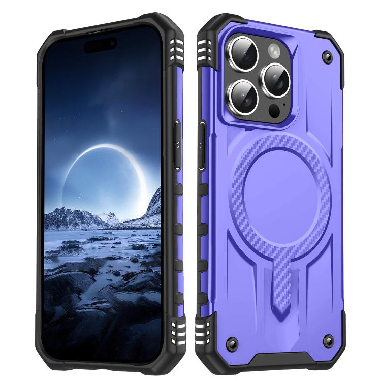 

For iPhone 15 Pro Straship MagSafe TPU Hybrid PC Phone Case(Purple)