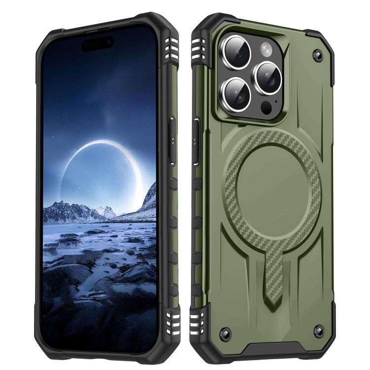 

For iPhone 14 Pro Straship MagSafe TPU Hybrid PC Phone Case(Army Green)