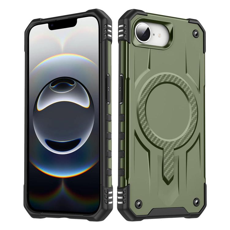 

For iPhone 16e Straship MagSafe TPU Hybrid PC Phone Case(Army Green)