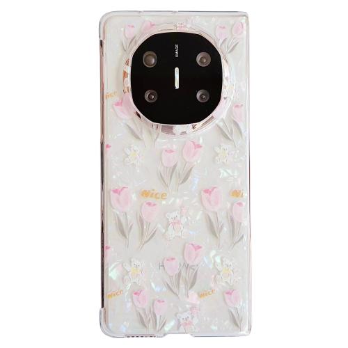 

For Huawei Mate X6 Shell Texture Flower Pattern Protective Phone Case(Tulip)