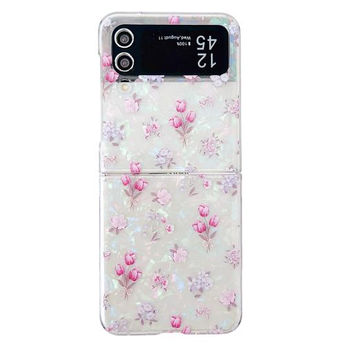 

For Samsung Galaxy Z Flip4 Shell Texture Flower Pattern Protective Phone Case(Floral)