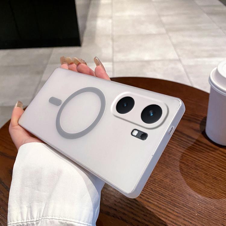 

For vivo iQOO Neo9 Fine Hole Ice Fog MagSafe PC Phone Case(Titanium Grey)