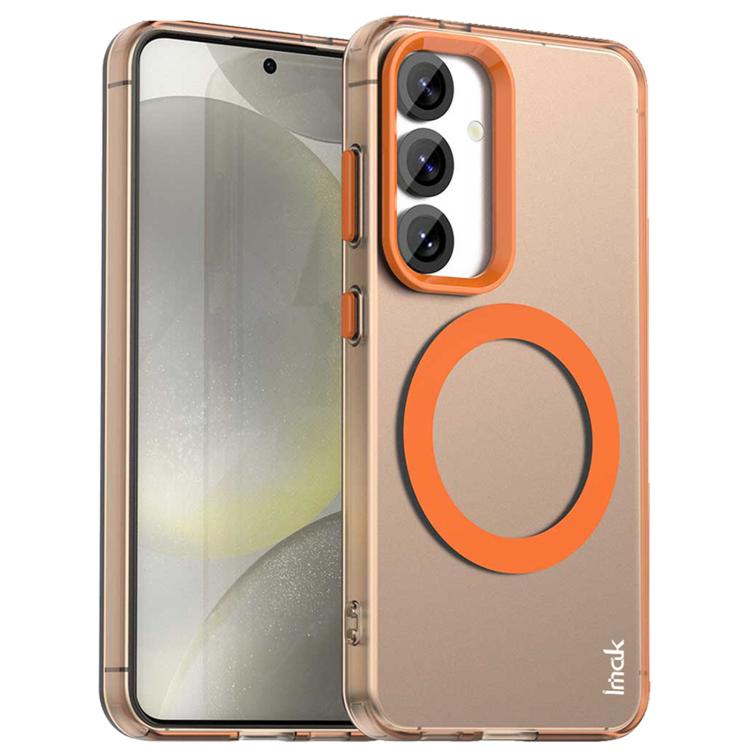 

For Samsung Galaxy S25 5G IMAK Candy Series Shockproof MagSafe Phone Case(Orange)