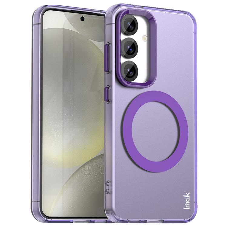 

For Samsung Galaxy S25 5G IMAK Candy Series Shockproof MagSafe Phone Case(Purple)