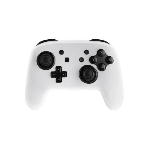 

For Nintendo Switch Pro Game Handle Solid Color Silicone Protective Cover(White)