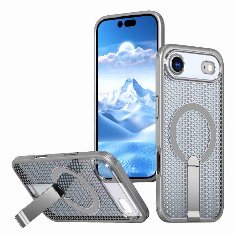 

For iPhone Air Honeycomb Cooling MagSafe Holder Phone Case(Titanium Grey)