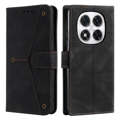 

For Redmi Note 14 Pro 4G Nail Skin Feel Stitching Calf Texture Leather Phone Case(Black)