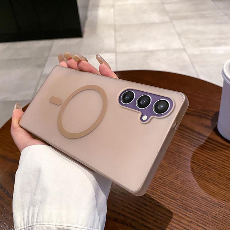 

For Samsung Galaxy S25+ 5G Ice Fog MagSafe PC Phone Case(Gold)
