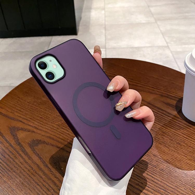 

For iPhone 11 Ice Fog MagSafe PC Phone Case(Transparent Purple)