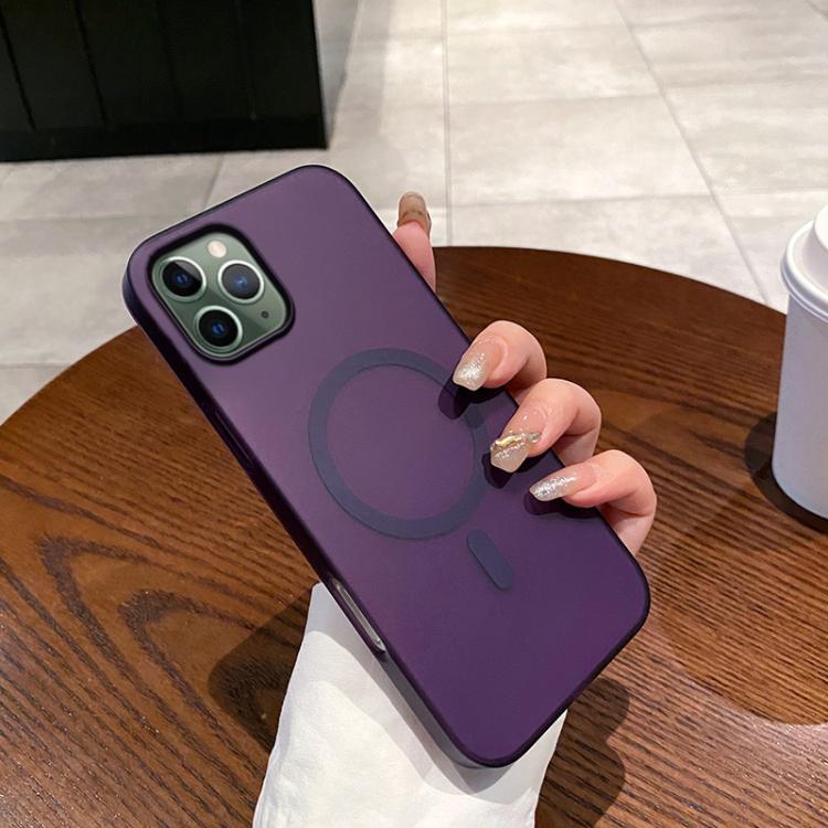 

For iPhone 11 Pro Ice Fog MagSafe PC Phone Case(Transparent Purple)