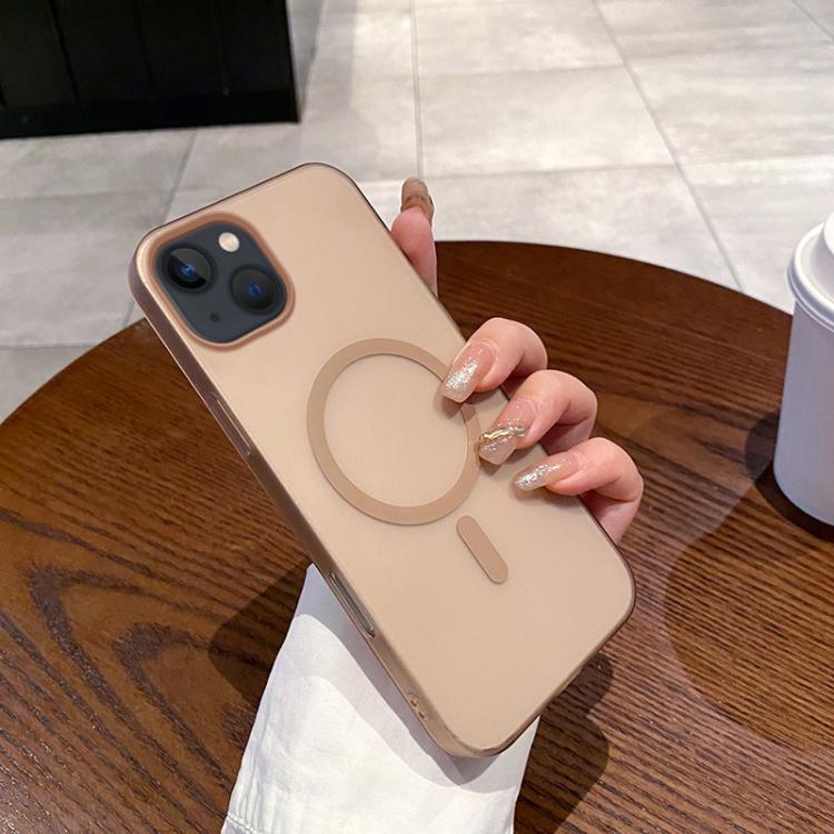 

For iPhone 13 Ice Fog MagSafe PC Phone Case(Gold)