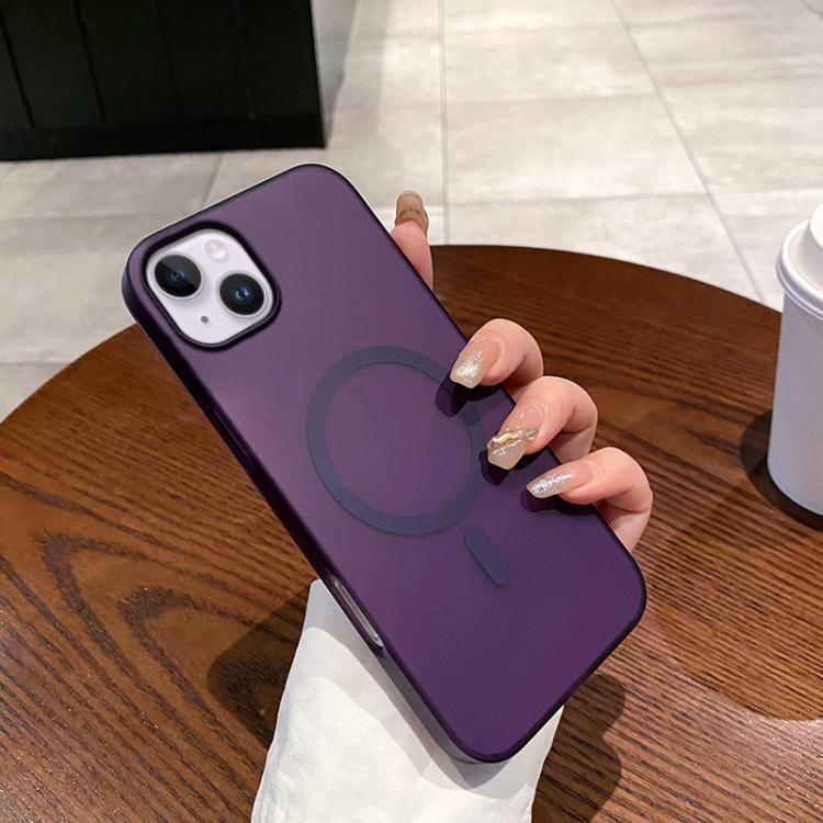

For iPhone 14 Plus Ice Fog MagSafe PC Phone Case(Transparent Purple)