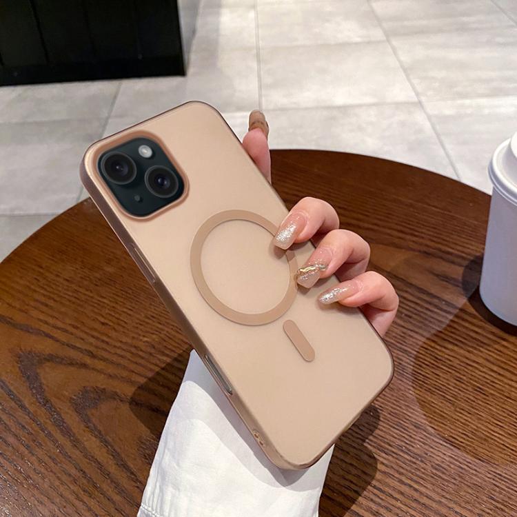 

For iPhone 15 Plus Ice Fog MagSafe PC Phone Case(Gold)